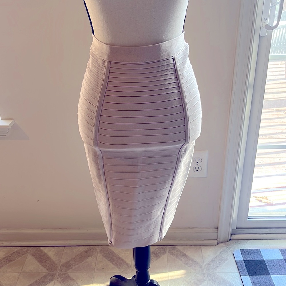 Amazon blush cream bodycon skirt
